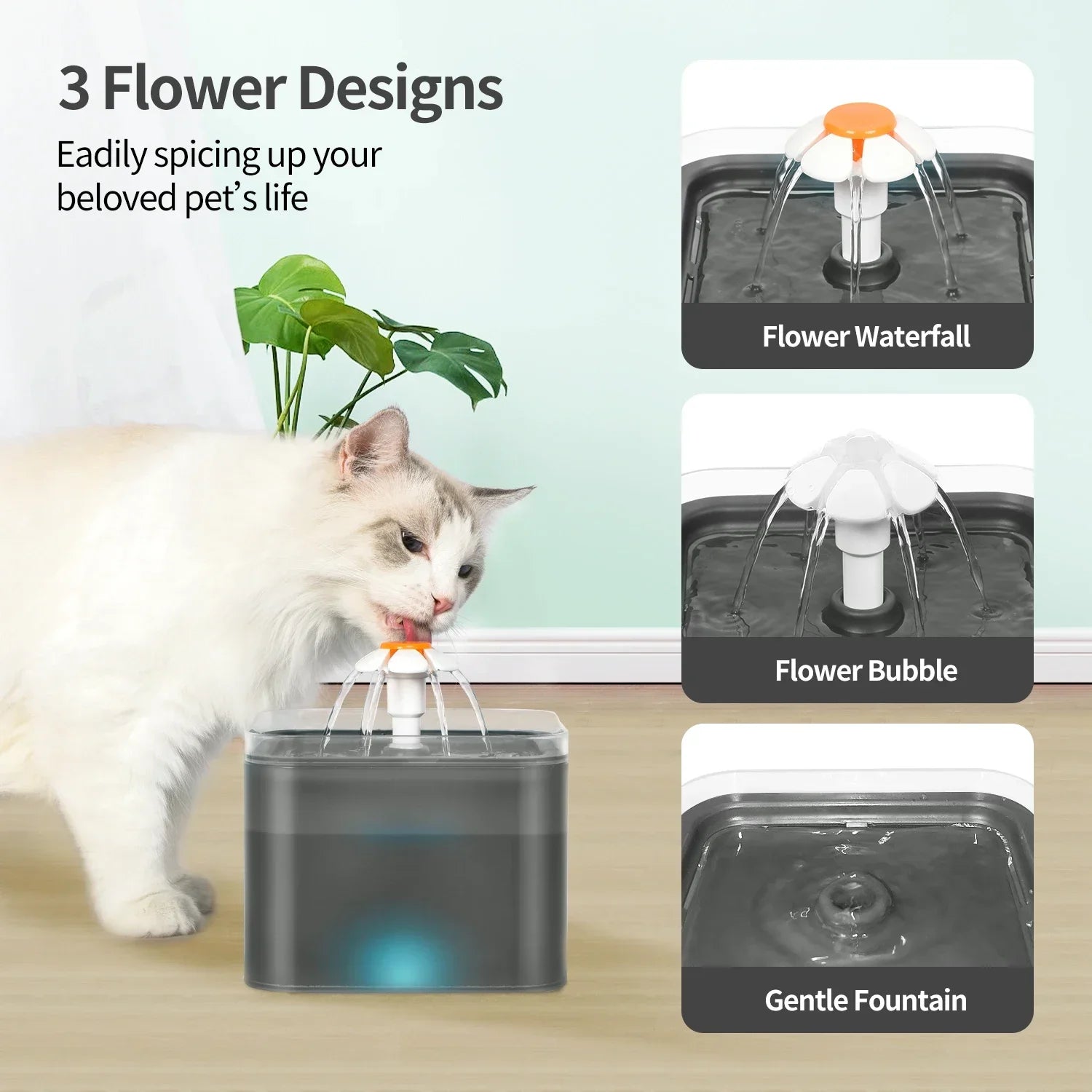 Ultra-Silent 2L Cat Water Fountain | Quiet Pet Fountain USA