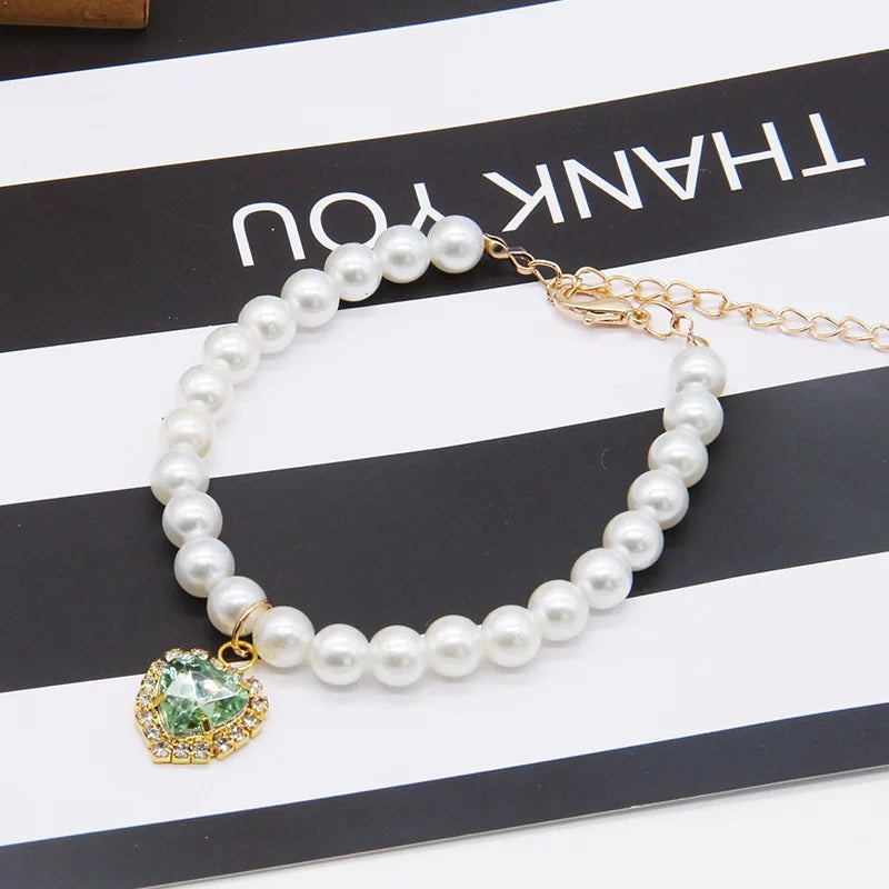 Cute Pearl Cat Collar Adjustable Kitten Necklace Summer