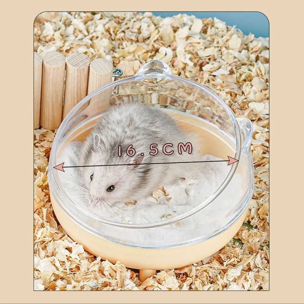 Transparent Hamster Sand Bath Box Toilet for Small Pets