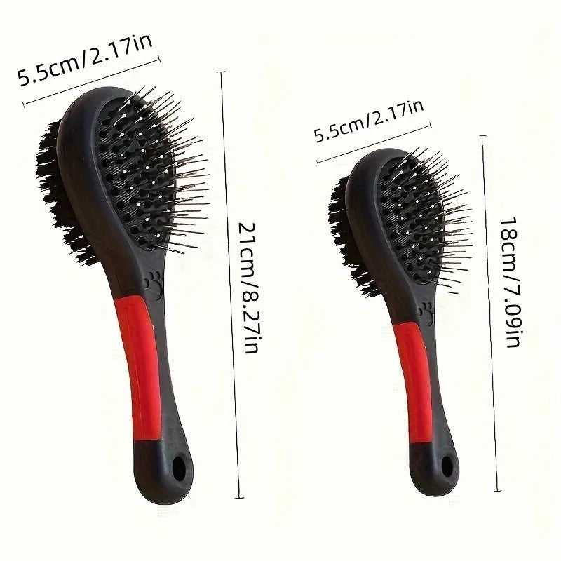 Double-Sided Dog Grooming Brush Pin Comb Shedding Dirt Removal