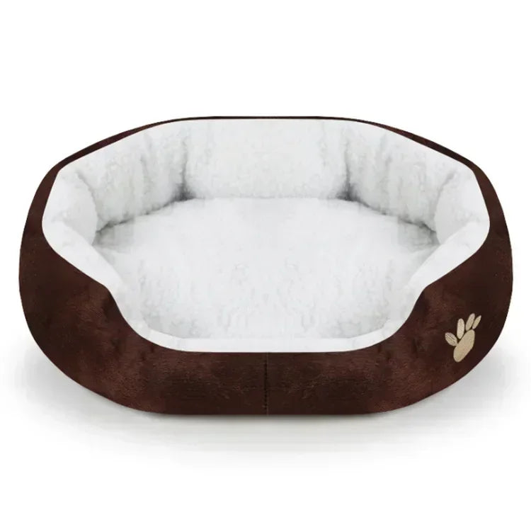 Cashmere Plush Dog Bed Sofa Lounger Warm Kennel Large Dogs