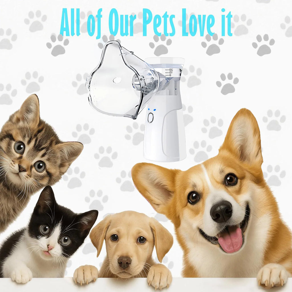 Portable Electronic Pet Nebulizer for Cats & Dogs Respiratory Care
