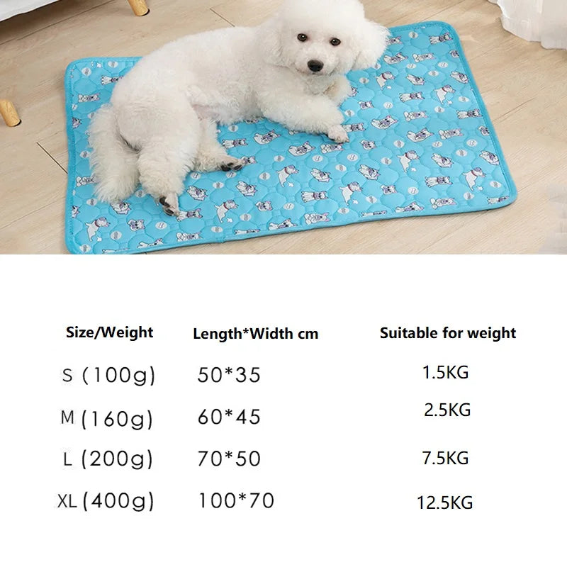 Absorbent Dog Cooling Mat and Pet Bed Blanket